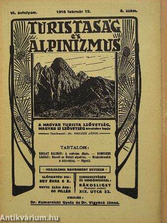 Turistaság És Alpinizmus 1916. február 15.