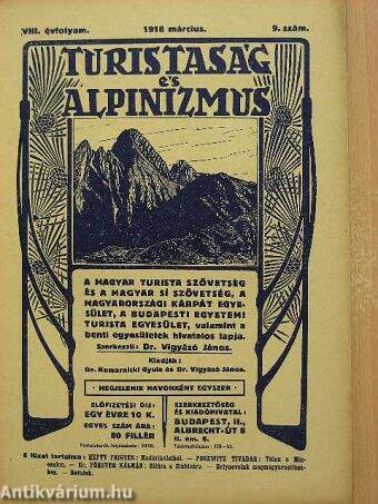 Turistaság és Alpinizmus 1918. március