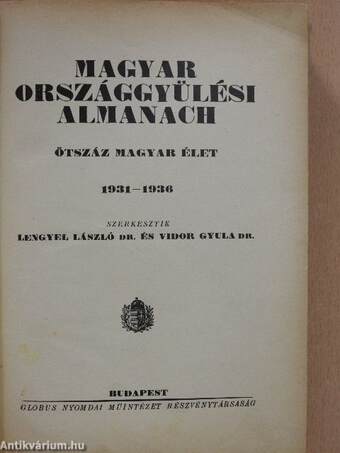 Magyar Országgyülési Almanach 1931-1936