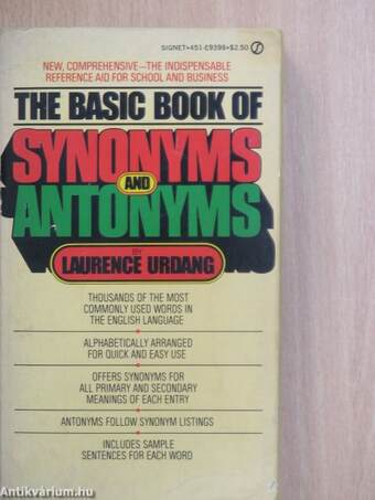 The Basic Book of Synonyms and Antonyms