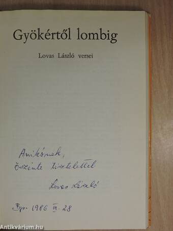 Gyökértől lombig (dedikált példány)