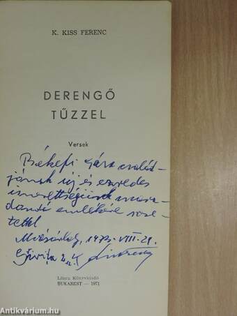 Derengő tűzzel (dedikált példány)