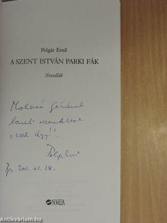 A Szent István parki fák (dedikált példány)