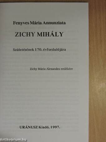 Zichy Mihály (dedikált példány)