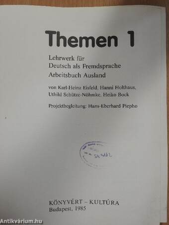 Themen 1 - Arbeitsbuch