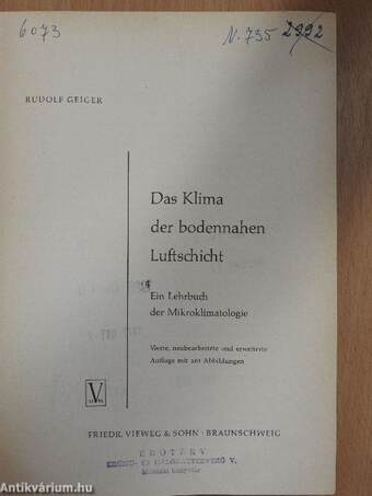 Das Klima der bodennahen Luftschicht