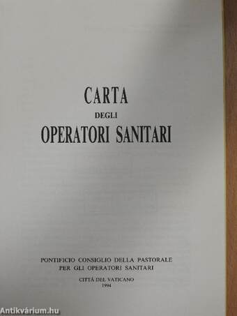 Carta degli operatori sanitari