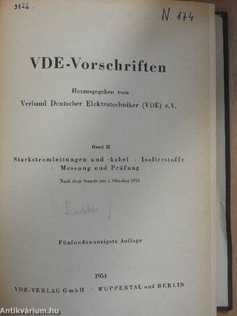 VDE-Vorschriften II.