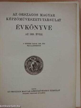 Az Országos Magyar Képzőművészeti Társulat Évkönyve az 1928. évre