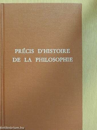 Précis d'histoire de la philosophie