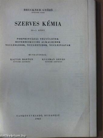 Szerves kémia III/2. (töredék)