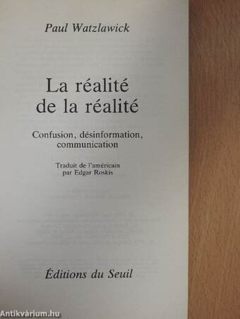 La réalité de la réalité