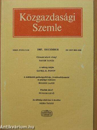 Közgazdasági Szemle 1987. december