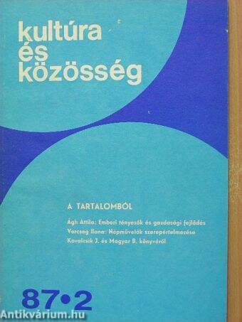 Kultúra és Közösség 1987/2.