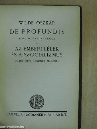 De profundis/Az emberi lélek és a szocializmus