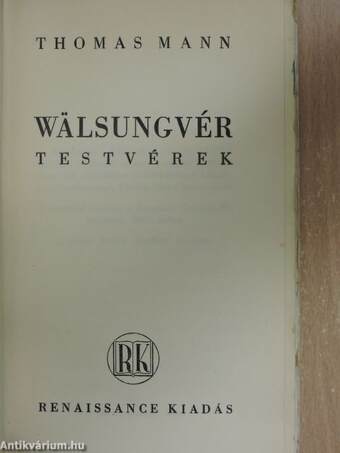 Wälsungvér testvérek