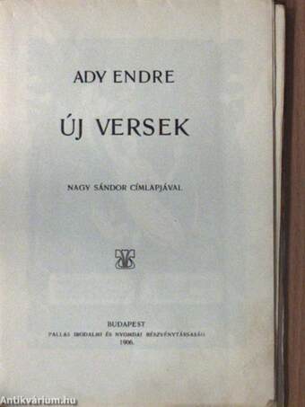 Új versek (rossz állapotú)