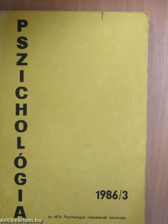 Pszichológia 1986/3.