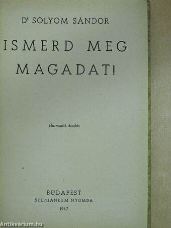 Ismerd meg magadat!