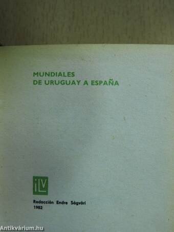 Mundiales de Uruguay a Espana (minikönyv)