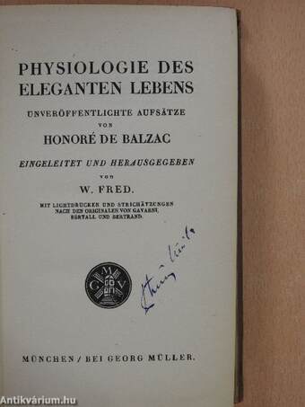 Physiologie des eleganten lebens