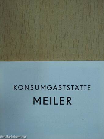 Konsumgaststätte Meiler (minikönyv)