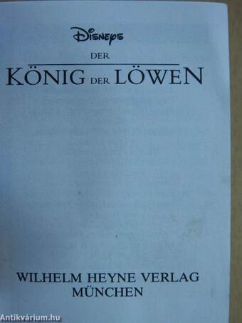 Der König der Löwen (minikönyv)