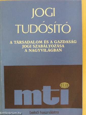 Jogi Tudósító 1988. január-december