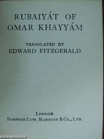 Rubaiyát of Omar Khayyám (minikönyv)