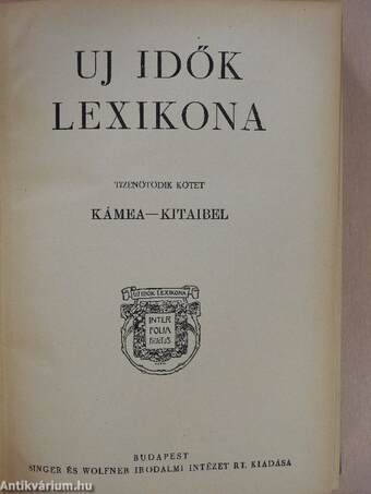 Uj idők lexikona 15-16. (töredék)