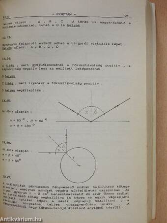 Szakközépiskolai összefoglaló feladatgyűjtemény - Fizika - Megoldások II.