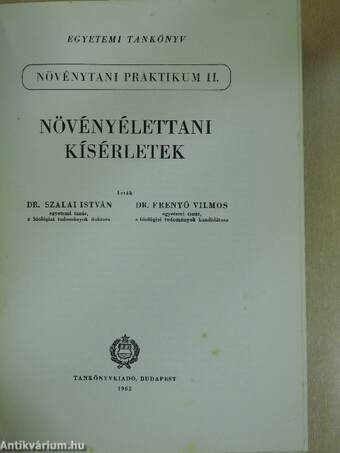 Növényélettani kísérletek