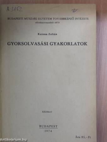 Gyorsolvasási gyakorlat