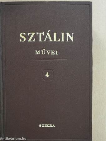 I. V. Sztálin művei 4.