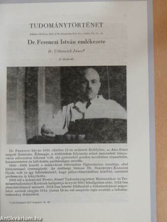 Dr. Ferenczi István emlékezete