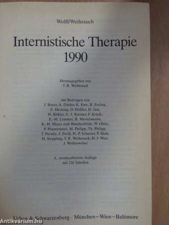 Wolff/Weihrauch Internistische Therapie 1990