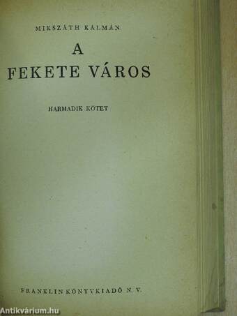 A fekete város I-III.