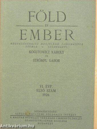 Föld és Ember 1926/1.