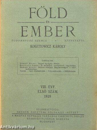 Föld és Ember 1928/1.