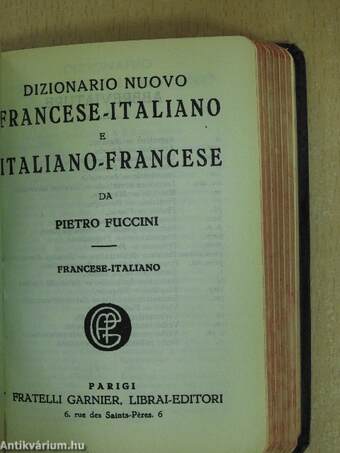 Nouveau dictionnaire italien-francais et francais-italien