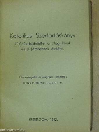 Katolikus Szertartáskönyv