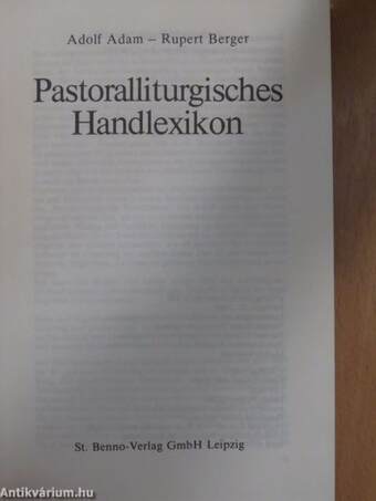 Pastoralliturgisches Handlexikon