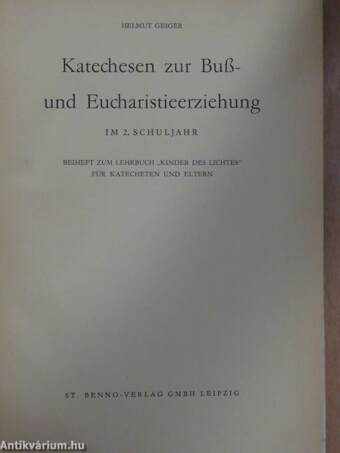 Katechesen zur Buß- und Eucharistieerziehung