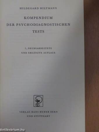 Kompendium der Psychodiagnostischen Tests