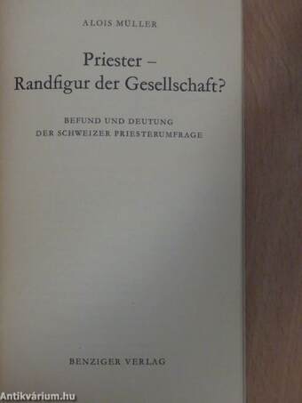 Priester - Randfigur der Gesellschaft?