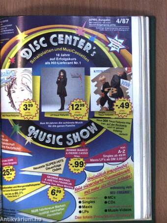 Disc Center's Music Show 1987/Disc Center's Music Magazin 1987 (vegyes számok) (5 db)