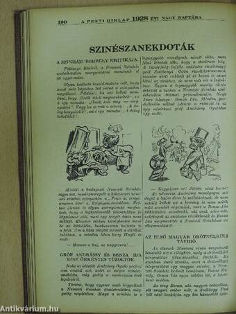 A Pesti Hirlap Nagy Naptára az 1928. szökőévre