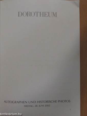 Dorotheum - Autographen und historische Photos