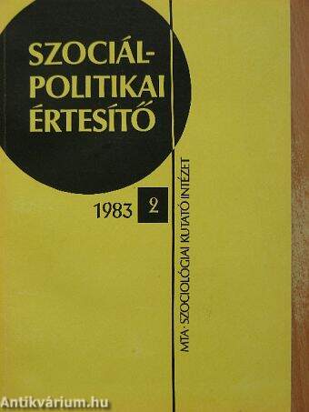 Szociálpolitikai értesítő 1983/2.