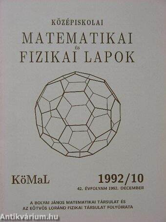 Középiskolai matematikai és fizikai lapok 1992. december